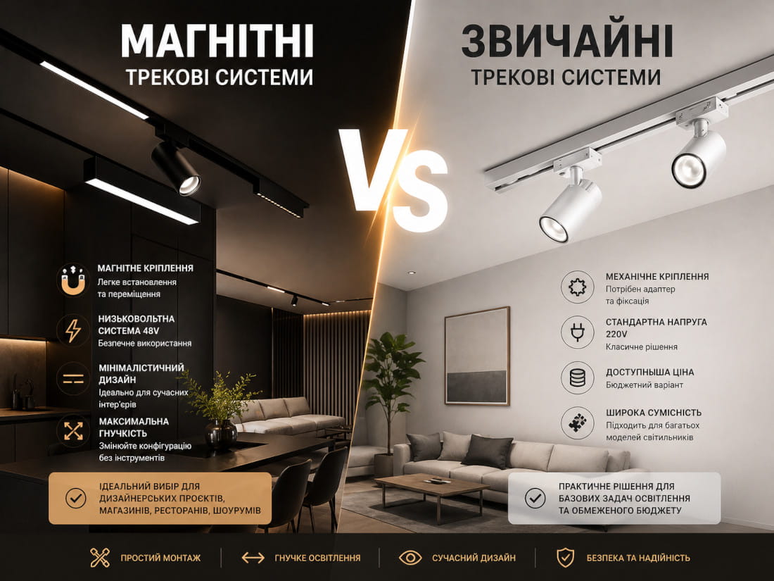 Магнитные vs обычные трековые системы