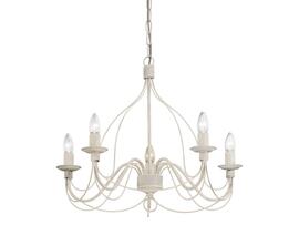 Фото Люстра свеча CORTE SP5 BIANCO ANTICO Ideal Lux 005881, купить с доставкой на skylight.com.ua  
