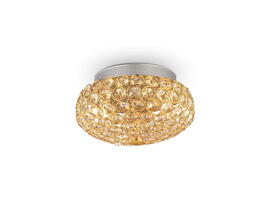 Фото Хрустальная люстра KING PL3 ORO Ideal Lux 075402, купить с доставкой на skylight.com.ua  