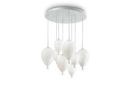 Фото Декоративная люстра CLOWN SP8 BIANCO Ideal Lux 100883, купить с доставкой на skylight.com.ua  