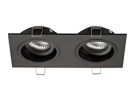 Фото точковий світильник Zuma Line CHUCK DL2 SQUARE 20068-BK, купити з доставкою на skylight.com.ua