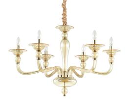Фото Люстра свеча DANIELI SP6 AMBRA Ideal Lux 159942, купить с доставкой на skylight.com.ua 