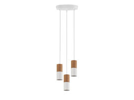 Фото підвісний світильник TK Lighting 6306 Elit white/wood, купити з доставкою на skylight.com.ua