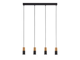 Фото підвісний світильник TK Lighting 6311 Elit black/wood, купити з доставкою на skylight.com.ua