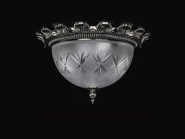 Фото стельовий світильник ArtGlass LEA II nickel antique, купити з доставкою на skylight.com.ua