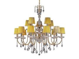 Фото кришталева люстра з абажурами Wunderlicht Grand Opera WL61477-10+5KG, купити з доставкою на skylight.com.ua