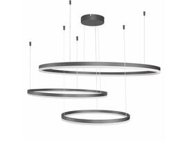 Фото Люстра кольцо Azzardo AZ4707 HALO PENDANT 100+80+60 BK, купить с доставкой на skylight.com.ua 