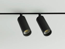 Фото трековый магнитный светильник двойной Lumineka DTB-34-BK Tube 34mm 8W Черный, купить с доставкой на skylight.com.ua