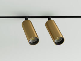 Фото трековый магнитный светильник двойной Lumineka DTB-34-GD Tube 34mm 8W Золото, купить с доставкой на skylight.com.ua