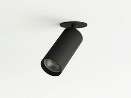 Фото врезной поворотный светильник Lumineka LM-T52R-BK TUBE 52mm, 15W 1300Lm, 3000K/4000K Black, купить с доставкой на skylight.com.ua