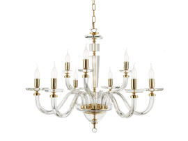 Фото ріжкова люстра Ondaluce LP.WAGNER/9-ORO, купити з доставкою на skylight.com.ua