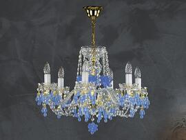 Фото люстра кришталева ріжкова ArtGlass Galina light blue, купити з доставкою на skylight.com.ua