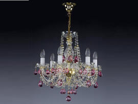 Фото люстра кришталева ріжкова ArtGlass Andula VI short-arms 160 Color, купити з доставкою на skylight.com.ua