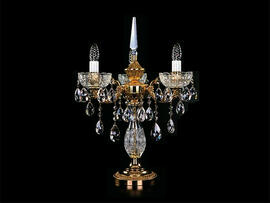 Фото настольная лампа хрустальная рожковая ArtGlass CR 0006/03/20, купить с доставкой на skylight.com.ua