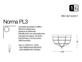 Фото Потолочный светильник NORMA PL3 CROMO Ideal Lux 094793, купить с доставкой на skylight.com.ua 
