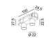 Фото трековый светильник LTX IN_LINE TUB XS A 22 X2 латунь (06.2221.4.930.BR), купить с доставкой на skylight.com.ua