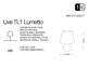 Фото Мобильный уличный светильник LIVE TL1 LUMETTO 4000K Ideal Lux 138886, купить с доставкой на skylight.com.ua  