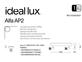 Фото Настенно - потолочный светильник ALFA AP2 CROMO Ideal Lux 089577, купить с доставкой на skylight.com.ua 