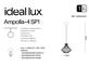 Фото Подвесной светильник Ideal Lux Ampolla-4 SP1 Nero 167497, купить с доставкой на skylight.com.ua 