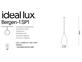 Фото Підвісний світильник BERGEN-1 SP1 Ideal Lux 238746, купити з доставкою на skylight.com.ua