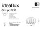 Фото Потолочная люстра COMPO PL10 FUME Ideal Lux 172804, купить с доставкой на skylight.com.ua  