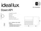 Фото Вуличне бра DOWN AP1 ANTRACITE Ideal Lux 122045, купити з доставкою на skylight.com.ua