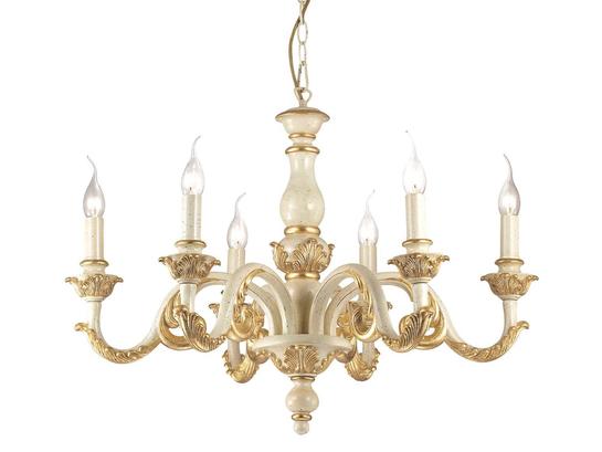 Фото Люстра свічка GIGLIO SP6 ORO Ideal Lux 075327, купити з доставкою на skylight.com.ua