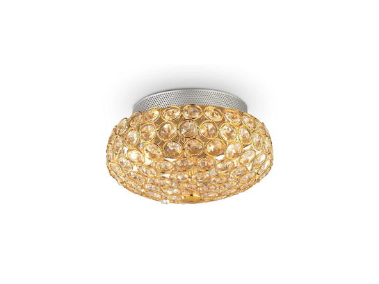 Фото Кришталева люстра KING PL3 ORO Ideal Lux 075402, купити з доставкою на skylight.com.ua
