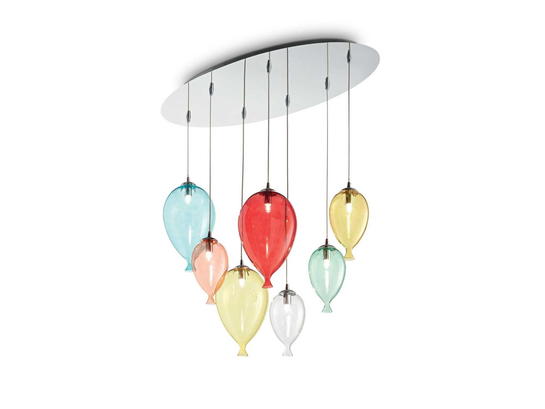 Фото Декоративная люстра CLOWN SP7 COLOR Ideal Lux 100937, купить с доставкой на skylight.com.ua