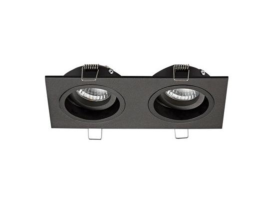 Фото точковий світильник Zuma Line CHUCK DL2 SQUARE 20068-BK, купити з доставкою на skylight.com.ua