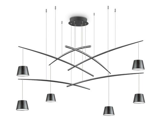 Фото Светодиодная люстра FISH SP6 BK Ideal Lux 196992, купить с доставкой на skylight.com.ua  