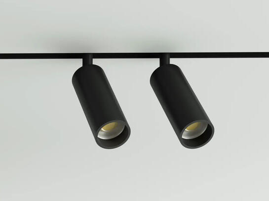 Фото трековый магнитный светильник двойной Lumineka DTB-34-BK Tube 34mm 8W Черный, купить с доставкой на skylight.com.ua