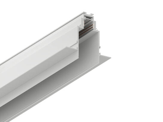 Фото вбудований магнітний трек LH-35/R 1м білий LiGHT HUB LH-TRACK-35/R, купити з доставкою на skylight.com.ua