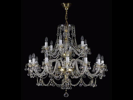 Фото люстра кришталева ріжкова ArtGlass Andrea XVIII balls, купити з доставкою на skylight.com.ua
