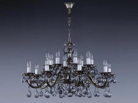 Фото люстра лита ріжкова ArtGlass Viktorie XVI античний нікель color 8006, купити з доставкою на skylight.com.ua
