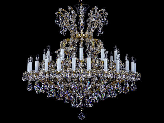 Фото люстра кришталева ріжкова ArtGlass Maria Terezia 37, купити з доставкою на skylight.com.ua