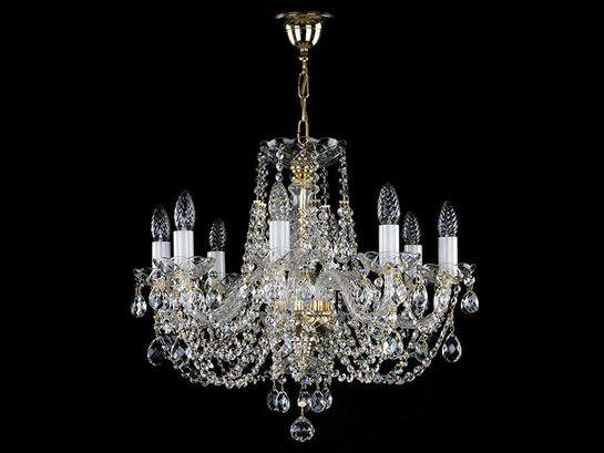 Фото люстра хрустальная рожковая ArtGlass Andula VIII short-arms 195, купить с доставкой на skylight.com.ua