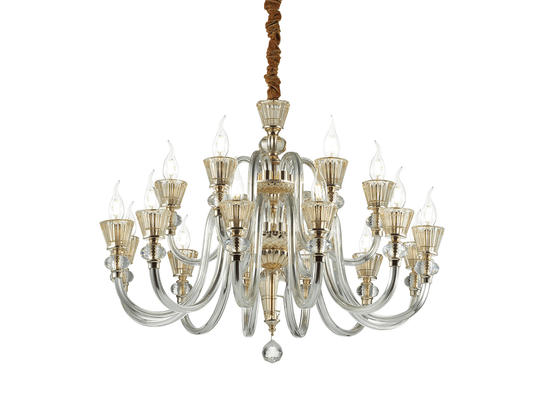 Фото кришталева люстра Ideal Lux Strauss SP18 140629, купити з доставкою на skylight.com.ua