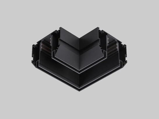 Фото угловое соединение Lumineka POL-ZM90 для треков под натяжной потолок (Демпфер) Черный, купить с доставкой на skylight.com.ua